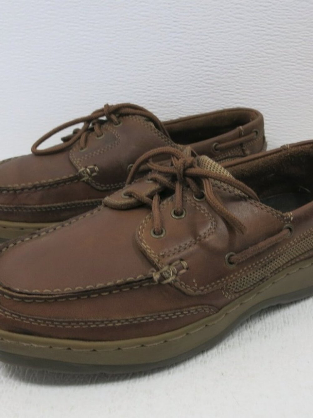 Nunn Bush Oil Tanned Leather Fabric Deck Shoes Men's Nautical Deck Footwear 9 M